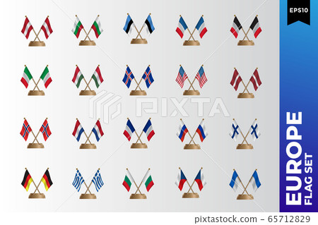 Luxury Europe Flag - Collage of Royal Objects Stock Vector - Illustration  of banner, nation: 226058076