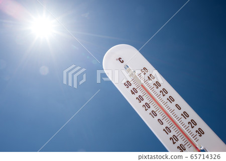 太陽和溫度計 65714326