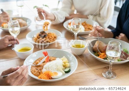 Party wine food meal Party wine food meal 65714624