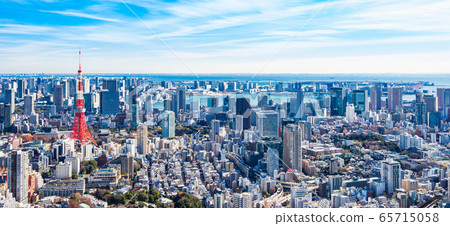 Tokyo Tower and Gulf Area Wide 65715058