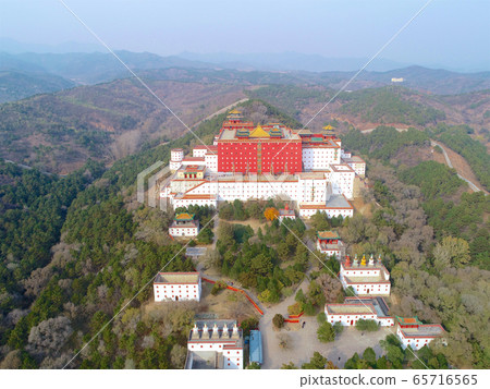 Aerial view of The Putuo Zongcheng Buddhist Temple, Chengde, China 65716565