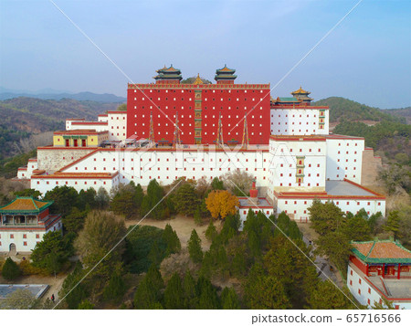 Aerial view of The Putuo Zongcheng Buddhist Temple, Chengde, China 65716566