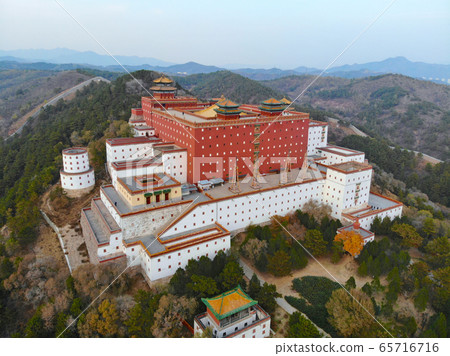 Aerial view of The Putuo Zongcheng Buddhist Temple, Chengde, China Aerial view of The Putuo Zongcheng Buddhist Temple, Chengde, China 65716716