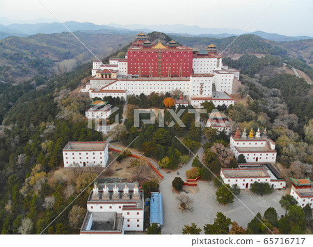 Aerial view of The Putuo Zongcheng Buddhist Temple, Chengde, China 65716717