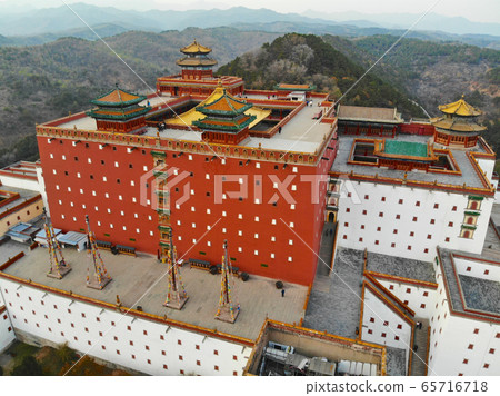 Aerial view of The Putuo Zongcheng Buddhist Temple, Chengde, China Aerial view of The Putuo Zongcheng Buddhist Temple, Chengde, China 65716718
