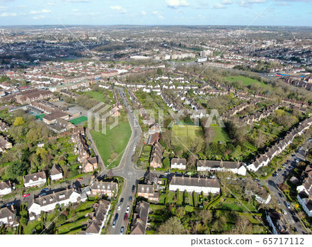 Aerial view of Hampstead Garden Suburb, an elevated suburb of London. Aerial view of Hampstead Garden Suburb, an elevated suburb of London. 65717112