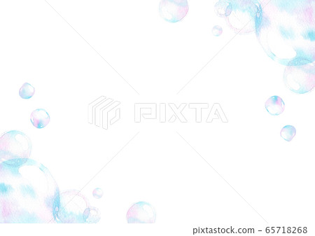 soap air bubbles, Undersea effect, watercolor hand painting isolate on white background soap air bubbles, Undersea effect, watercolor hand painting isolate on white background 65718268