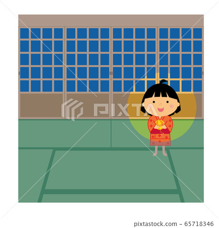Illustration of a Japanese-style room in a Japanese-style room 65718346