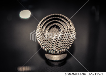 Object printed on metal 3d printer close-up 65719571