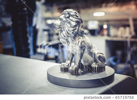 Object printed on metal 3d printer close-up. 65719788