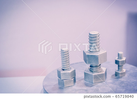 Object printed from metal powder on metal 3d printer. Object printed from metal powder on metal 3d printer. 65719840