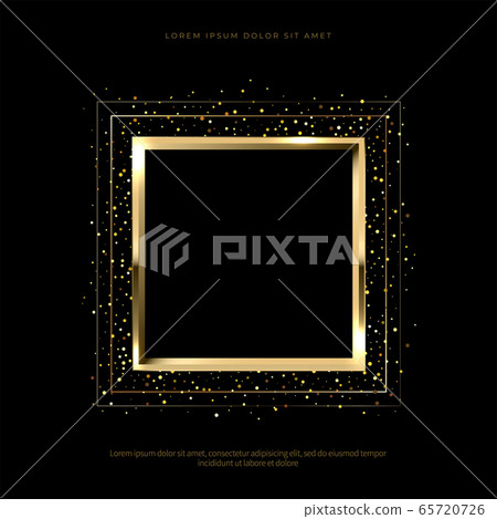 Luxury gold glitter frame background Luxury gold glitter frame background 65720726
