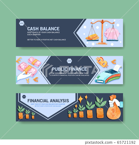 Finance banner design with 65721192