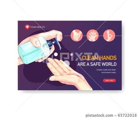 Facebook template design with hand sanitizer  and 65722018