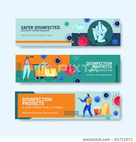 Disinfection banner design with Disinfection banner design with 65722072
