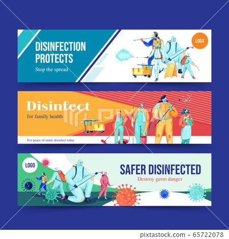 Disinfection banner design with Disinfection banner design with 65722078