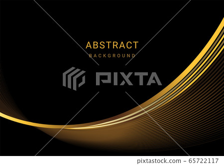 Abstract gold wave line background - Stock Illustration [65722117] - PIXTA
