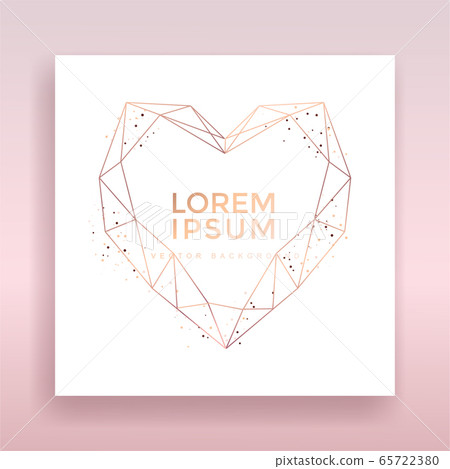 豪華玫瑰金框背景 65722380