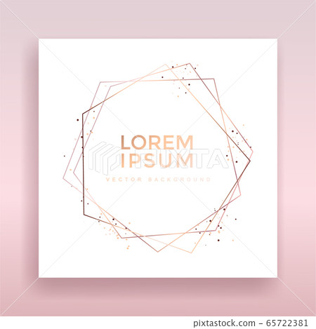 Luxury rose gold frame background 65722381