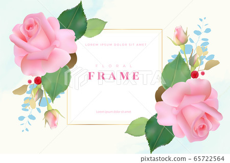 Rose rose wedding frame Rose rose wedding frame 65722564
