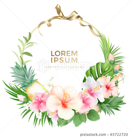 Summer background Tropical frame Summer concept background 65722720