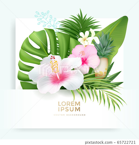Summer background Tropical frame Summer concept background Summer background Tropical frame Summer concept background 65722721
