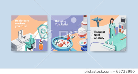 Advertising template with healthcare and hospital Advertising template with healthcare and hospital 65722990