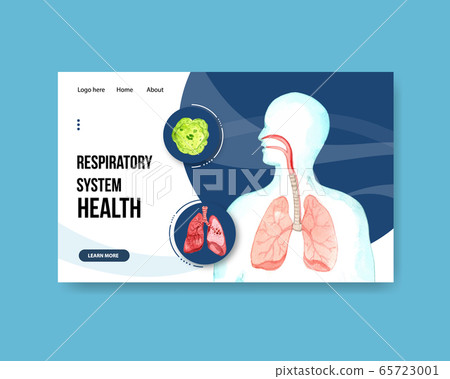 respiratory system design for website template 65723001