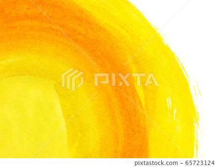 Yellow and orange abstract watercolor on white Yellow and orange abstract watercolor on white 65723124