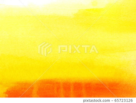 Bright yellow and orange abstract watercolor 65723126