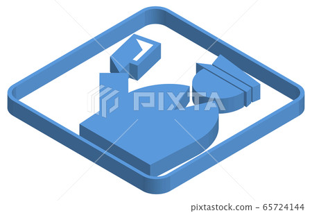 Blue isometric illustration of immigration - Stock Illustration ...