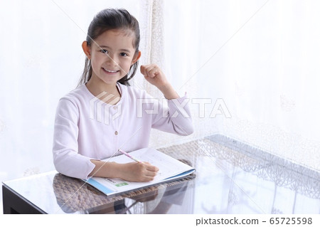 Children elementary school study study home notebook pencils gut pose Children elementary school study study home notebook pencils gut pose 65725598