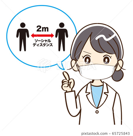 女人,醫生,社交距離 女人,醫生,社交距離 65725843