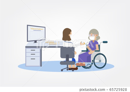 Doctor give vaccine to patient Doctor give vaccine to patient 65725928