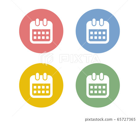 Calendar icon set / simple / illustration 65727365