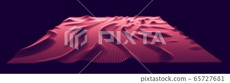3d noised surface. Vector illustration for technology and science design 3d noised surface. Vector illustration for technology and science design 65727681
