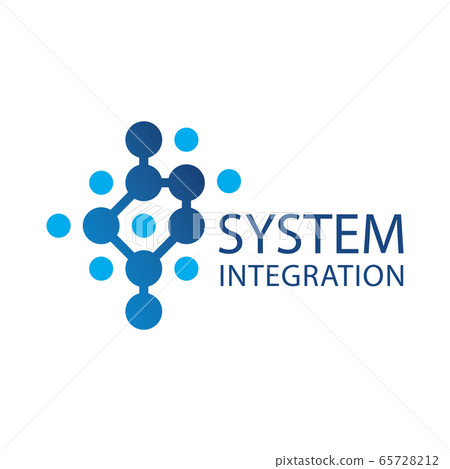 Vector logo of a system integration company Vector logo of a system integration company 65728212