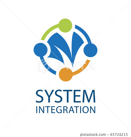 Vector logo of a system integration company Vector logo of a system integration company 65728215