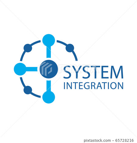 Vector logo of a system integration company Vector logo of a system integration company 65728216