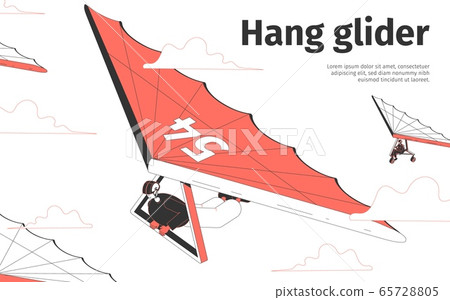 Hang Glider Illustration 65728805