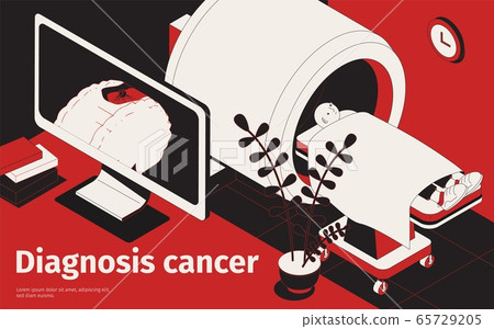 Cancer Diagnosis Isometric Background 65729205