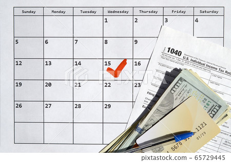 1040 Individual Income Tax Return blank with 65729445