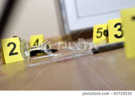 Crime scene investigation - numbering of evidences Crime scene investigation - numbering of evidences 65729530