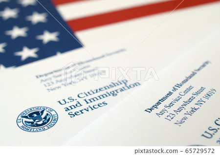 Envelopes with letter from USCIS on United States 65729572