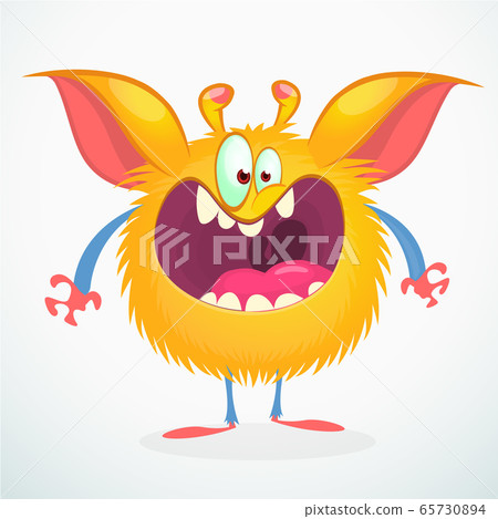 Funny cartoon monster. Vector Halloween illustration 65730894