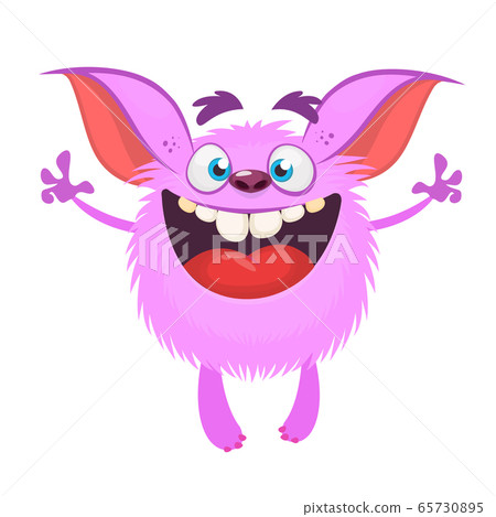 Funny cartoon monster. Vector Halloween illustration 65730895