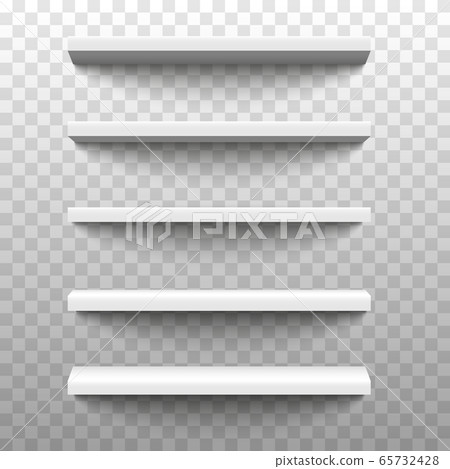 Download White Shop Product Shelves Blank Empty Stock Illustration 65732428 Pixta