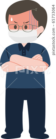 Middle-aged office worker mask polo shirt Cool Biz Middle-aged office worker mask polo shirt Cool Biz 65733064