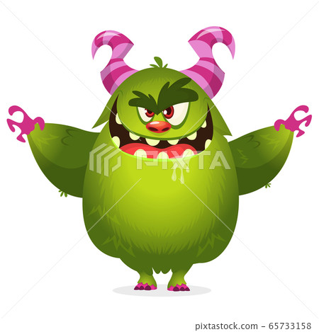 Funny cartoon monster. Vector illustration 65733158