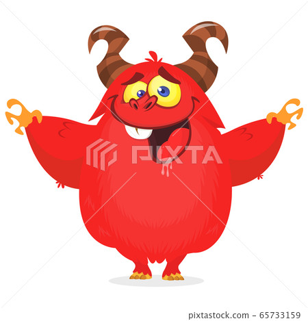 Funny cartoon monster. Vector illustration 65733159